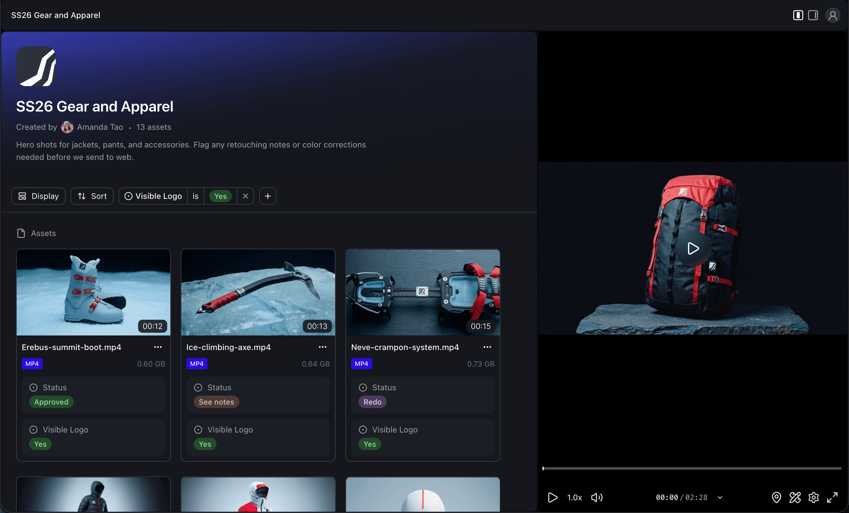 Secure link sharing panel with granular access controls